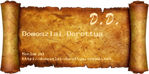 Domoszlai Dorottya névjegykártya